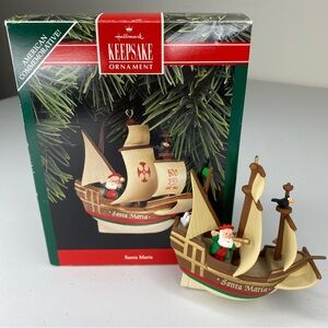Hallmark Keepsake Ornament Santa Maria 1992 Christmas American Commemorative